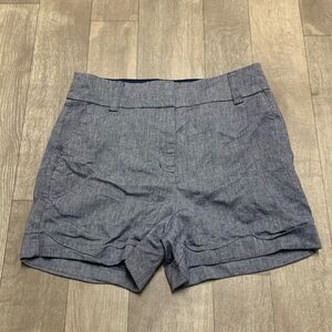 Womens Express Linen Blend Midi High Rise Shorts‎